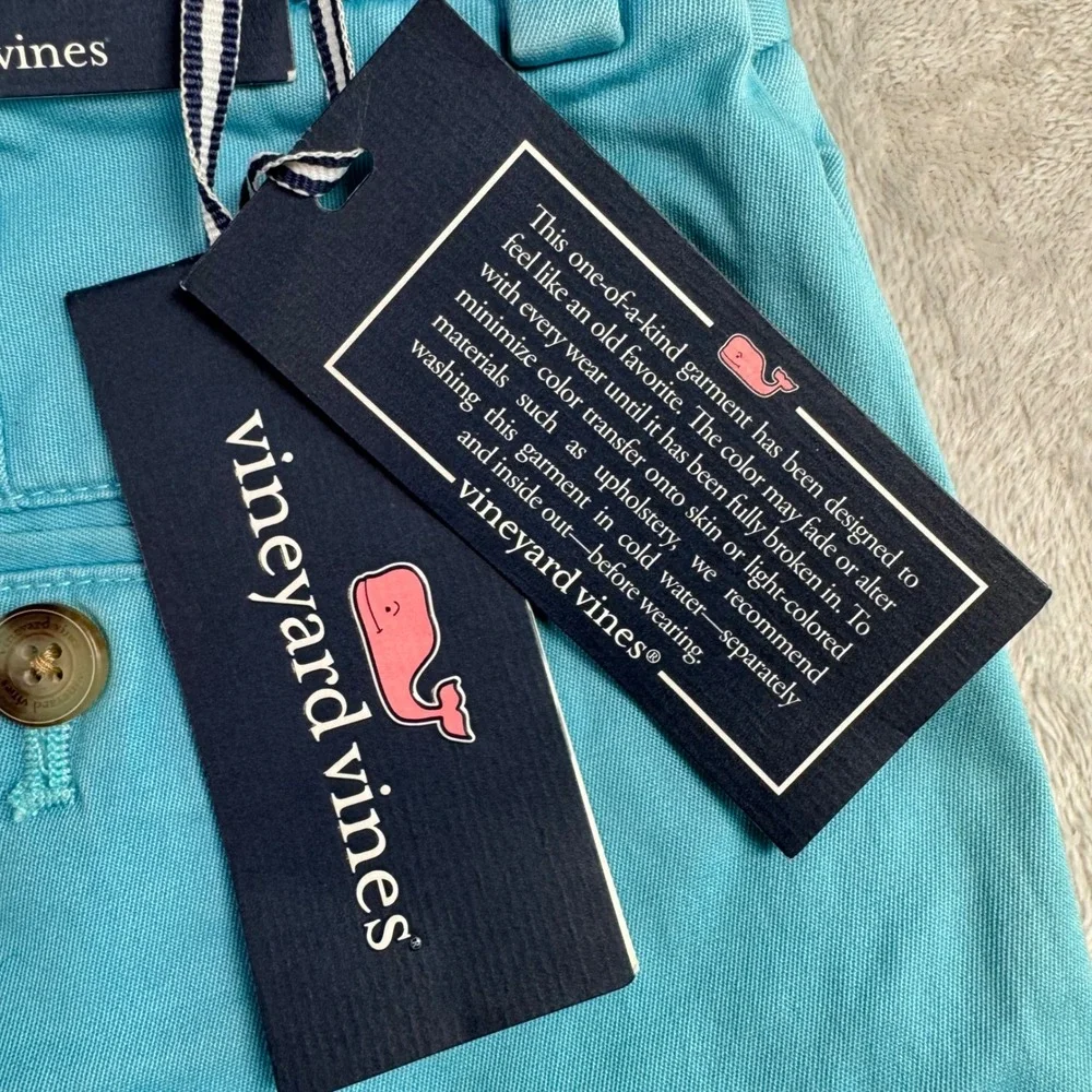 NWT Vineyard Vines‎ Mens 32x34 Breaker Pant Chinos Blue Preppy Golf